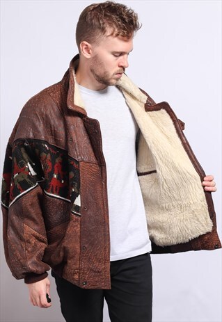 VINTAGE AZTEC INCA FESTIVAL FLEECE JACKET