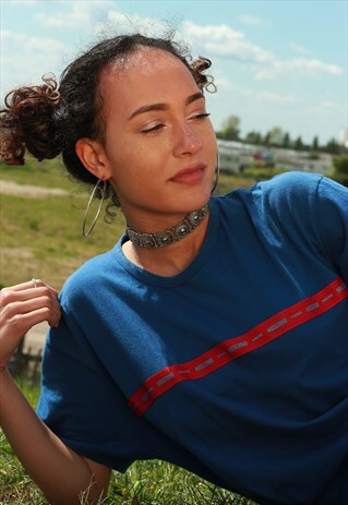 BLUE MOSCHINO MARE TEE