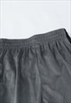 VELVET FEEL SKATER SHORTS PREMIUM PLUSH PANTS IN BLACK