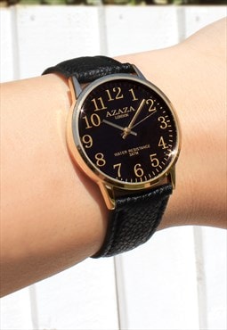 Classic Numbered Gold Watch