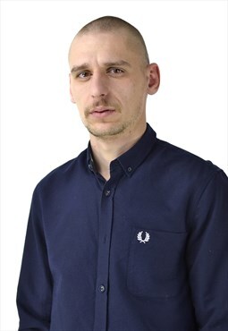 Fred Perry Navy Button Up Shirt