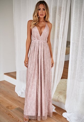 NEW YEARS COLLECTION ROSE GOLD GLITTER MAXI