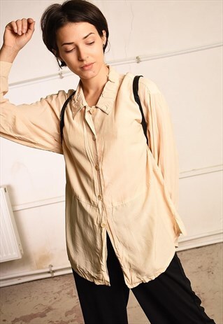 90'S RETRO MINIMALIST OVERSIZED PARIS CHIC FESTIVAL SHIRT TO