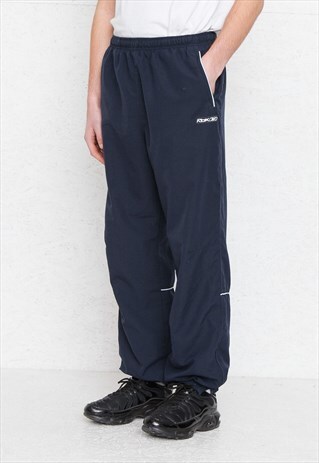 VINTAGE RETRO BLUE REEBOK TRACK BOTTOMS JOGGERS