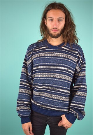 VINTAGE 90'S STRIPED KNIT JUMPER