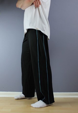 VINTAGE CHAMPION JOGGERS IN BLACK BLUE