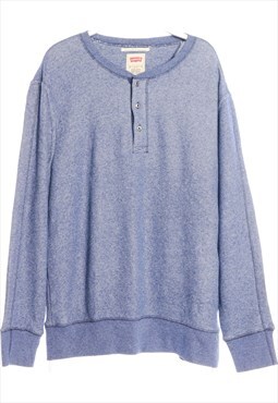 Vintage 90's Levi's Sweatshirt Button Up Blue XXLarge
