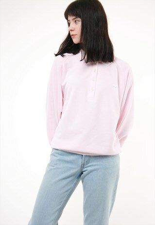 90S VINTAGE SPORTS PINK COZY SWEATSHIRT SWEATS 449