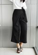 Noble Culottes with ribbon tie in black