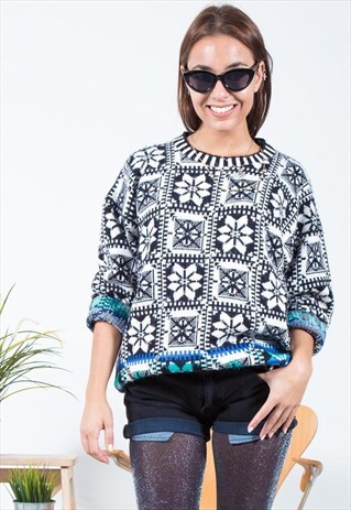 VINTAGE 80S CLASSIC KNITWEAR JUMPER / S1528