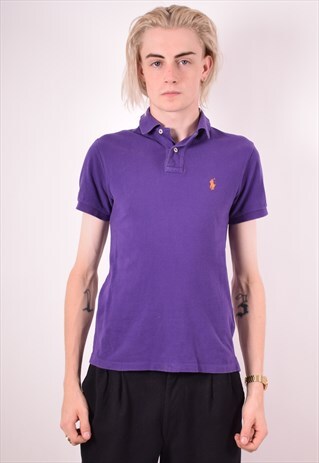 POLO RALPH LAUREN MENS VINTAGE POLO SHIRT SMALL PURPLE 90S
