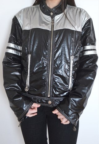 RARE VINTAGE MOSCHINO PVC BIKER JACKET