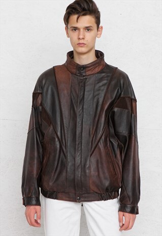 VINTAGE BROWN LEATHER JACKET