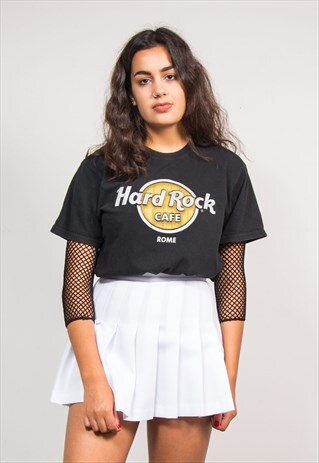 90'S VINTAGE BLACK HARD ROCK CAFE ROME T-SHIRT