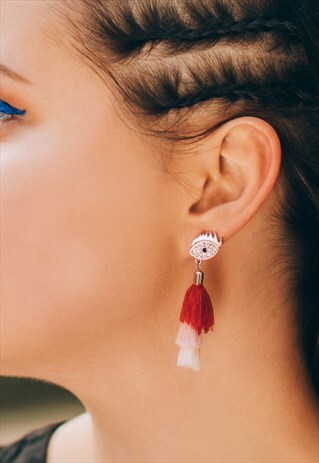 LUCKY EYE FESTIVAL TASSEL EARRINGS