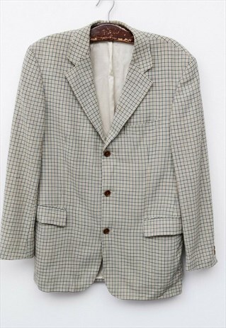 HUGO BOSS HOBBES VINTAGE MEN'S L BLAZER EU 50L JACKET PLAID