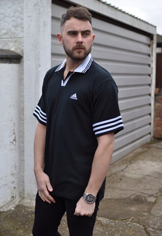 VINTAGE 90'S ADIDAS POLO COLLAR TEE