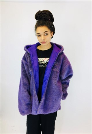 VINTAGE FAUX FUR OVERSIZED COAT