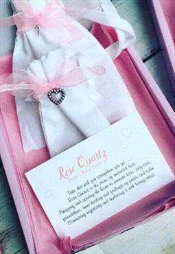 Rose Quartz Gift Set-Necklace Bracelet & Crystals