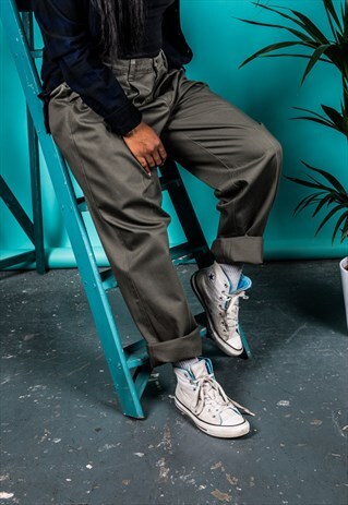 VINTAGE 1980S GREEN DOCKERS TROUSERS