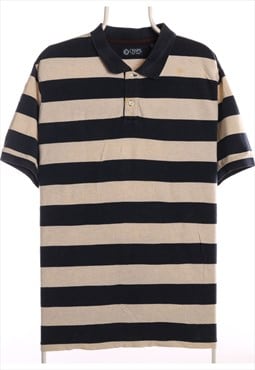 Chaps Ralph Lauren 90's Striped Short Sleeve Polo Shirt Larg