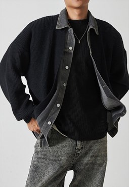 Men's Design Denim Cardigan Jacket A VOL.3