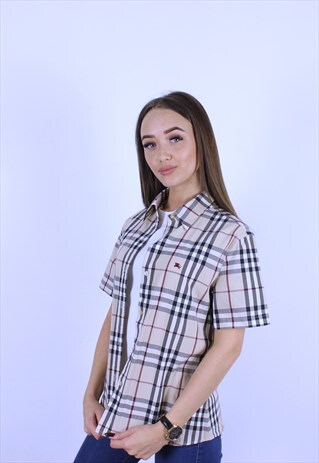 VINTAGE SHIRT BURBERRY WOMENS T-SHIRT TOP