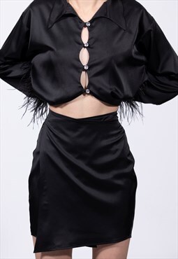 Black swan mini skirt