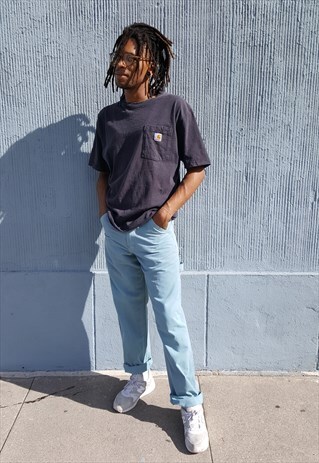 90S WORKWEAR FADED BLACK SHORT SLEEVE TEE MEDIUM