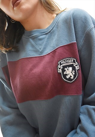 SUPER COZY UNISEX 90S TOMMY HILFIGER RETRO BLOCK SWEATSHIRT
