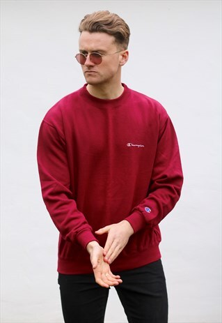 CHAMPION USA MINIMALIST LUST RED SWEATSHIRT