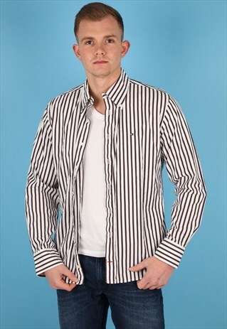 VINTAGE TOMMY HILFIGER STRIPE SHIRT NS138