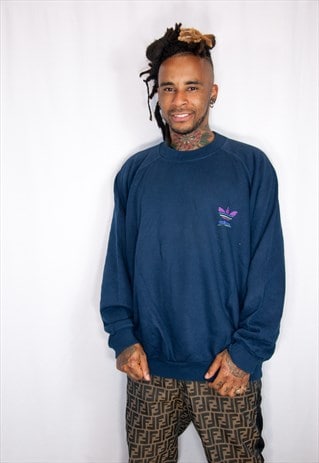 ADIDAS RARE BLUE VINTAGE SWEATSHIRT