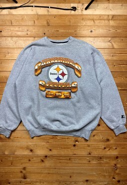Vintage Starter Pittsburgh steelers grey sweatshirt XL