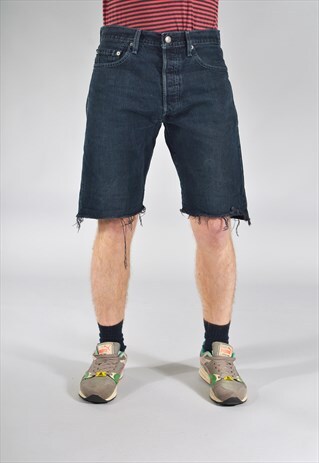 VINTAGE LEVI'S 501 DARK BLUE LEVI'S ROLLED SHORTS