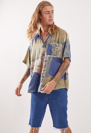 VINTAGE PATTERNED FESTIVAL SHORT SLEEVE SHIRT