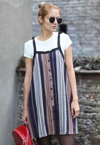 STRIPED PRINT DRESS