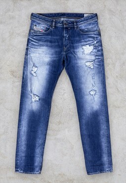 Vintage Diesel Jeans Blue Denim Buster Regular Slim Tapered