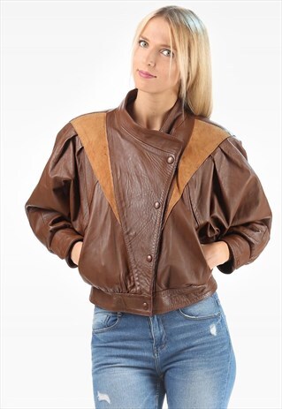 LEATHER BOMBER JACKET