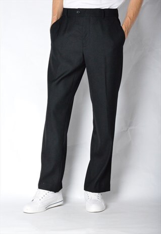 VINTAGE 90S BLACK MINIMALIST PANTS