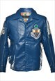 Vintage University Of Toronto Navy Leather Jacket - L