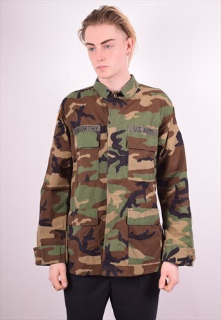 MENS VINTAGE U.S ARMY JACKET MEDIUM KHAKI 90S