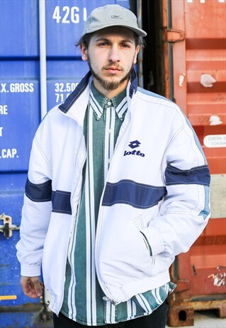 RETRO 90'S LOTTO WINDBREAKER LIGHTWEIGHT LOGO JACKET