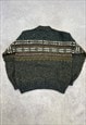 VINTAGE ST MICHAEL KNITTED JUMPER ABSTRACT PATTERNED KNIT 