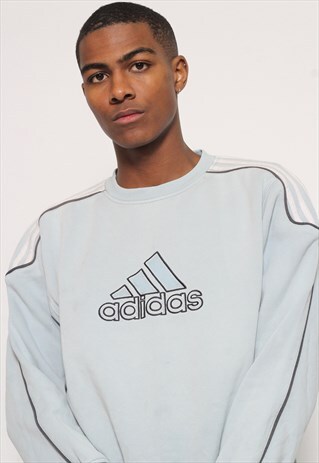 VINTAGE ADIDAS BLUE LOGO SWEATSHIRT