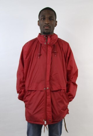 VINTAGE K-WAY RED LIGHT SPORTS JACKET