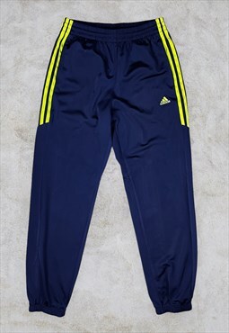 Vintage Adidas Tracksuit Bottoms Track Pants Navy Blue Small