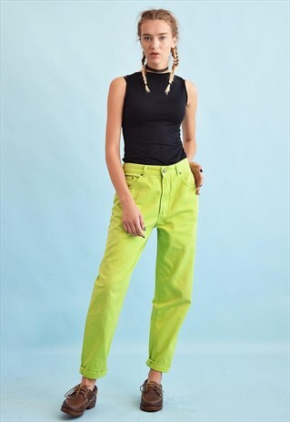 90'S RETRO HIGH WAIST STRAIGHT DENIM JEANS