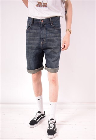 LEVI'S 569 MENS VINTAGE DENIM SHORTS W34 BLUE 90S