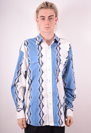WRANGLER MENS VINTAGE AZTEC SHIRT XL MULTI 90S